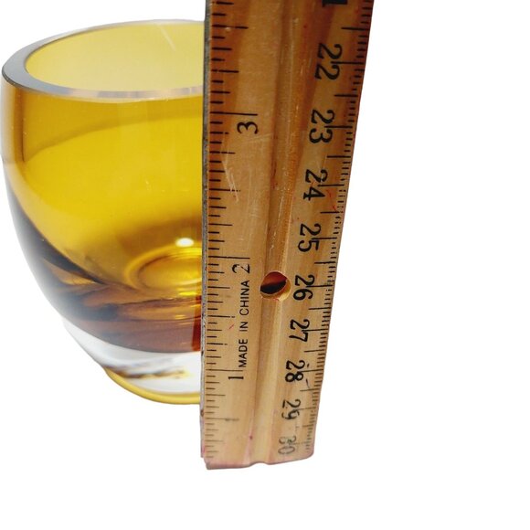 Mikasa Home Accents Solaris Amber Votive Candle Holder Heavy Base - Picture 6 of 7